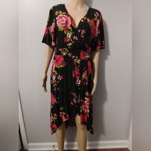 Black floral dress